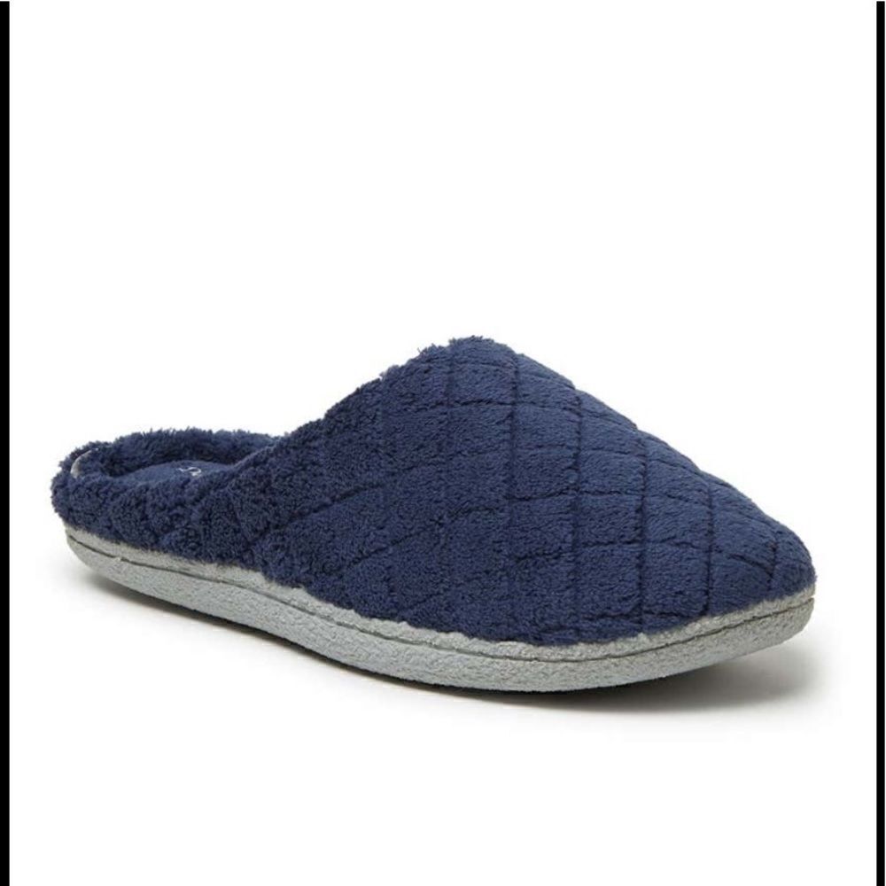 Dearfoams navy blue quilted Slipper